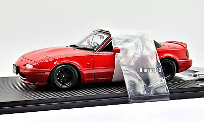 1/18 Ignition Model Mazda Mx-5 Eunos Roadster (NA) Red. / Autoart Minichamps • $399