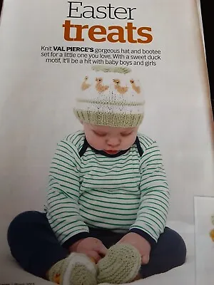 Easter Treats Knitting Pattern For Baby Hat & Bootee Set By Val Pierce • £0.99