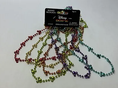 Disney Mickey Mouse Beaded Necklaces 6ct Rainbow Party Favors Pride Collection • $8.99