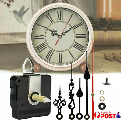 Movement Wall Clock Long Spindle Silent DIY Quartz Motor Mechanism Repair Kit AU • $13.20