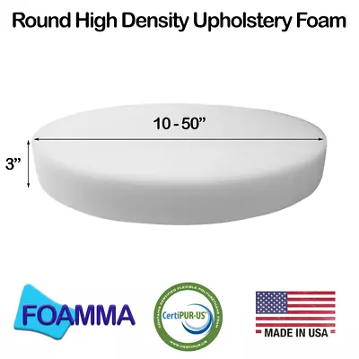 $32.99 • Buy 3 X10-50  Round Upholstery Foam Bar Stool, Seat Cushion Replacement, No Cover