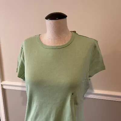 GH Bass Women's The Mesa Tee  Short Sleeve Shirt Green Sea Size Large- NWT • $7.99