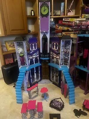 Monster High Deadluxe Haunted High School Doll House Castle Good Condition • $125