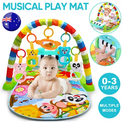 Baby Play Gym Infant Mats Kit Rack Musical Toy Activity Centre Floor Music Piano • $24.49