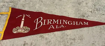 Vintage Birmingham Alabama Felt Banner Pennant Vulcan Iron Man • $24.95