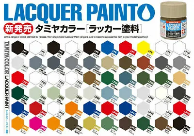 Tamiya Lacquer Paint LP-1 To LP-72 Model Paint Jars 10ml • £3.99