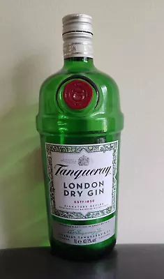 Empty Tanqueray London Dry Gin Green Glass Decorative Bottle 1 Litre • £5.75