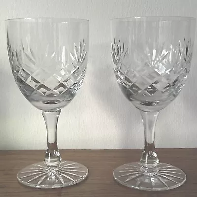 Lead Crystal Wine Glass - Set Of Two Glasses - 6in Tall - 175ml • £19.95