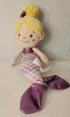 Hug Fun Princess Mermaid Doll 19  Plush Blond Hair With Bun  Purple Pink Tail  • $9.99