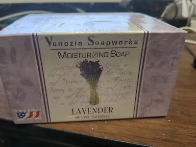 2 Bars Venezia Soapworks Lavender Moisturizing Soap 7 Oz Bars USA • $12.70