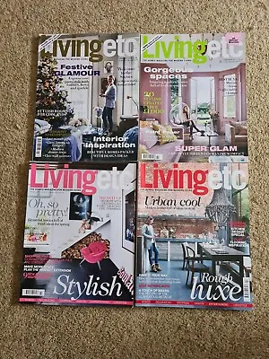 £9 • Buy Living Etc Magazine 4 X 2012 Issues Job Lot  Jan - April FREE P & P