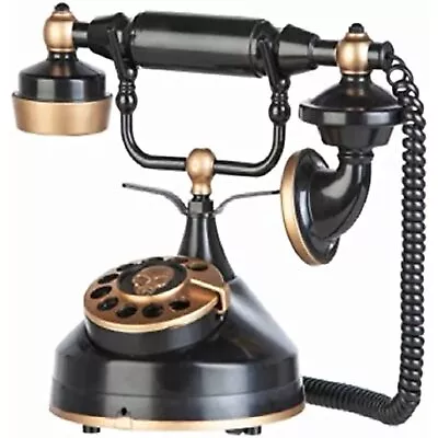 Victorian Style Telephone Halloween Decoration Black & Gold • $40.59