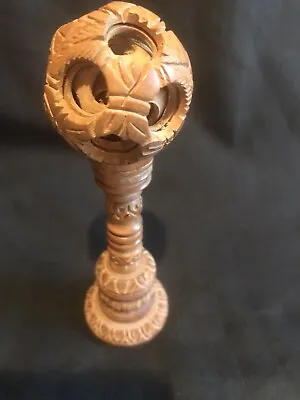£8 • Buy Vintage Chinese Puzzle Ball And Turned Stand