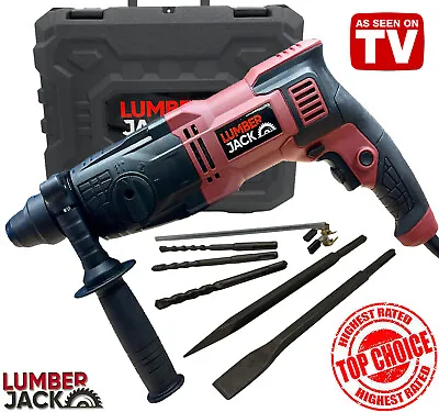 £59.99 • Buy Lumberjack 3 Mode SDS Drill With Rotary Hammer Chisel Bits & Carry Case 240v 