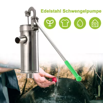 Stainless Steel Home Manual Water Pump 10m Domestic Well Hand Shake Suction Pump • $25.40