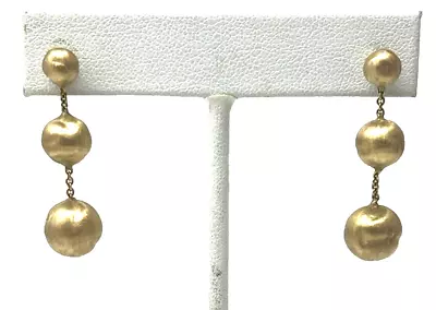 MARCO BICEGO Africa Triple Ball Drop 18K Yellow Gold Earrings-Italy • $2100