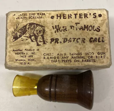 Vintage Herters World Famous Predator Call Wood In Box Vgc • $17.49