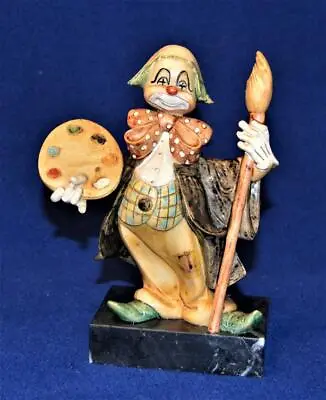 Vtg DEPOSE Italy By Simonetti PAINTER 7 H Figurine On Carrara Marble Base #953 • $53.99