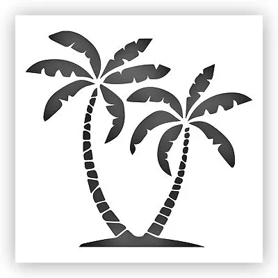 Palm Trees Stencil - Choose A Size - Laser-Cut Reusable Plastic • $10.95