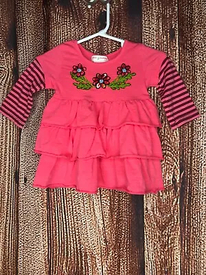 Mimi & Maggie Baby Girl Infant Dress Ruffle Embroidered Size 3-6 Months • $9.09