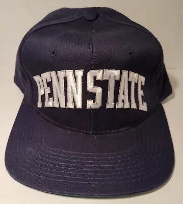 Vintage Penn State Snapback Hat Starter Classic Navy Blue Baseball Cap SPELL OUT • $19.99