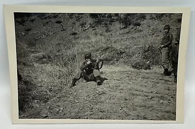 Vtg Found Photo Vietnam War South Vietnamese Soldier Aiming Rifle • $10