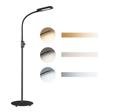 LED Floor Standing Lamp Dimable Warm Cool Day Light Adjustable Work Reading 14W • £29.99