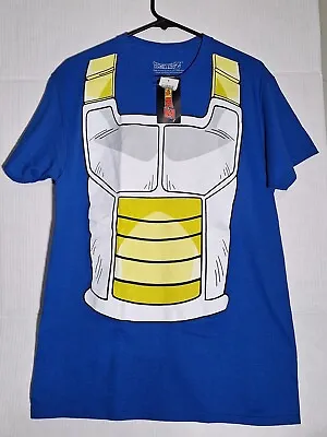 Dragon Ball Z Mens Vegeta Armor Shirt Blue Size Medium Short Sleeve Graphic New • $16