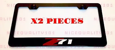 2X Z71 Stainless Steel Black Finished License Plate Frame Holder • $22.99