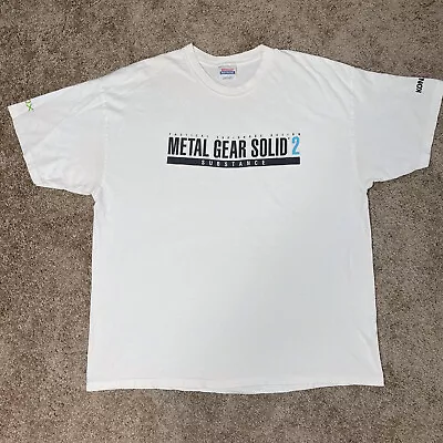 Vintage Metal Gear Solid 2 Promo Video Game T-Shirt XL • $110