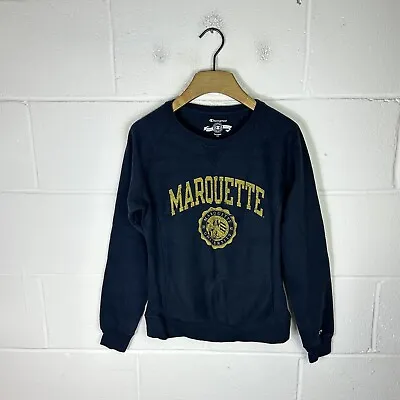 Champion Sweatshirt Mens Small Blue Marquette University Reverse Weave USA Retro • $16.17