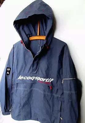 90s Le Coq Sportif Overhead Hooded Festival Jacket Smock P To P 22  Large Youths • £27