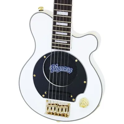 Pignose PGG-259 WH Mini Electric Guitar White Built-in Amplifier W/Soft Case New • $588.78