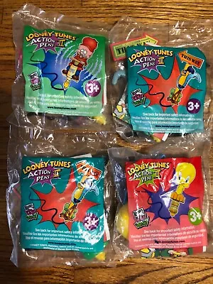 $9.99 • Buy Warner Bros Looney Tunes Lot Of 4 Action Pens Fast Food Toys In Pkg Wendys 2001