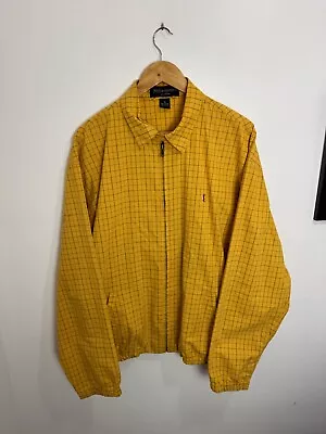 Yves Saint Laurent Yellow Check Harrington Bomber Jacket YSL Y2K Size XL • £39.99