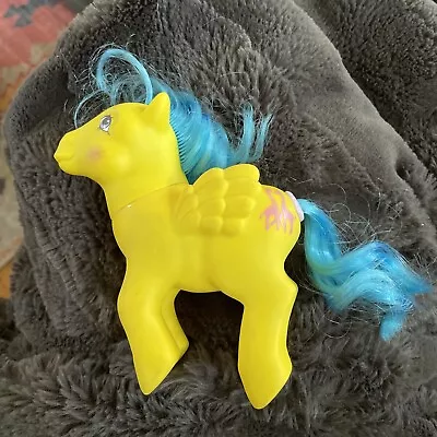 Vintage 80s My Little Pony Tall Tales Happy Tails Yellow Pegasus Giraffe MLP • $15