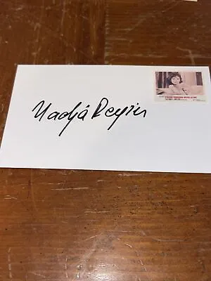 Nadja Regin Autographed Signed 3x5 Index Card The Benny Hill Show • $9.95