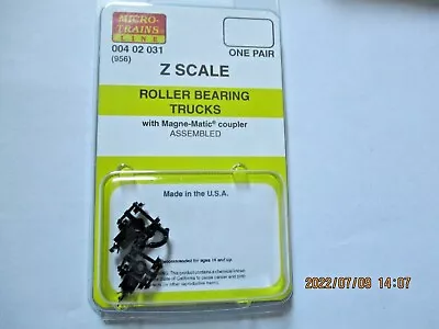 $10.30 • Buy Micro-Trains Stock # 00402031 Roller Bearing Trucks With Couplers (956) Z-Scale