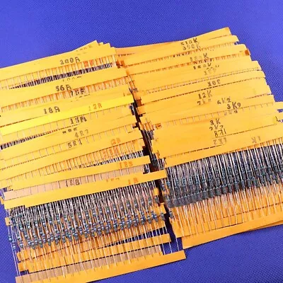 1/6W 1/4W 1/2W 1W 2W 3W Metal Film/Carbon Film Resistors Assorted Component Kits • $5.58