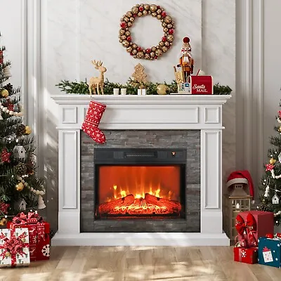 44  Electric Fireplace With Mantel Freestanding Fireplace Heater Remote Control • $329.98