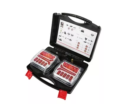 Wireless Led Rear Tail Lights Battery Operated USB Magnetic Tow Towing Trailer • $89.99