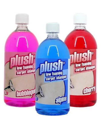 Plush Cleaning Carpet & Upholstery Cleaner Shampoo 1L Range • £6.75