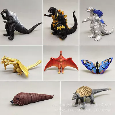 Godzilla Ghidorah Mechagodzilla Mothra Rodan Anguirus 8 Pcs Monster Figures SET • $19.99