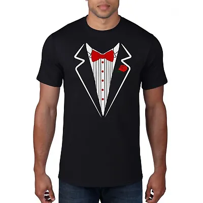 £11.95 • Buy Valentine's Day T-Shirt Tuxedo Suit Bow Tie Funny Joke Fancy Dress Stag Party 
