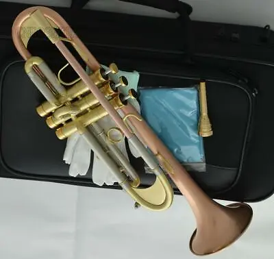 Professional Red Brass Trumpet Bb Monel 132.00mm Bell With Case • $600