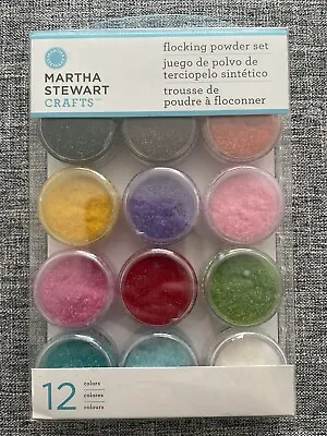 Martha Stewart Fine Glitter Flocking Powder Set Of 12 Colours. New In Box • £10