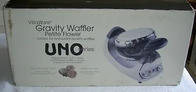 VillaWare UNO Series Gravity Rotating  Waffler Waffle Maker Petite Flower • $95