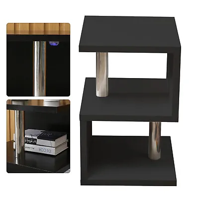 $72.20 • Buy Modern High Gloss S-shaped Coffee Table Side Table W/ Light End Table Furniture