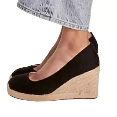 J By J. Crew Black Seville Espadrille Wedges Size 9 Review Description • $29.98