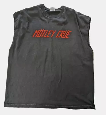 Motley Crue Mens XXL Tee T Shirt Black AAA Vintage 2005 No Sleeves • $34.18